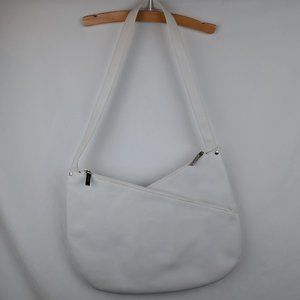 Hobo International White Shoulder Bag Asymmetrical Minimalist Design